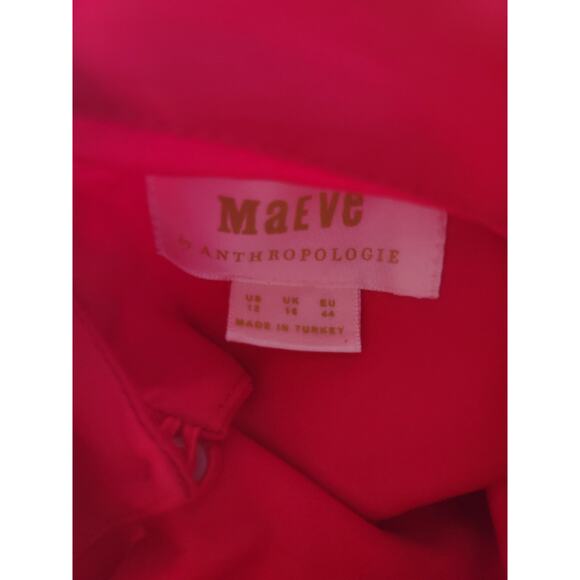 New Anthropologie Maeve Open-Back Blouse Red - New - Size 12 - Picture 4 of 6